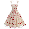 Women's Heart Print Tulle Dress