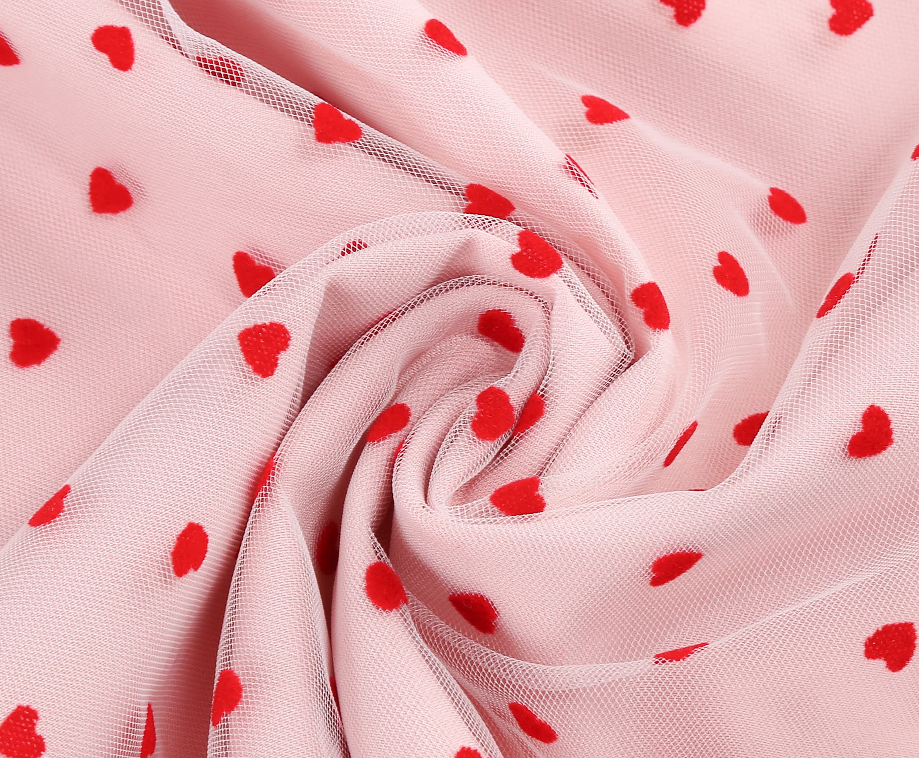 Women's Heart Print Tulle Dress