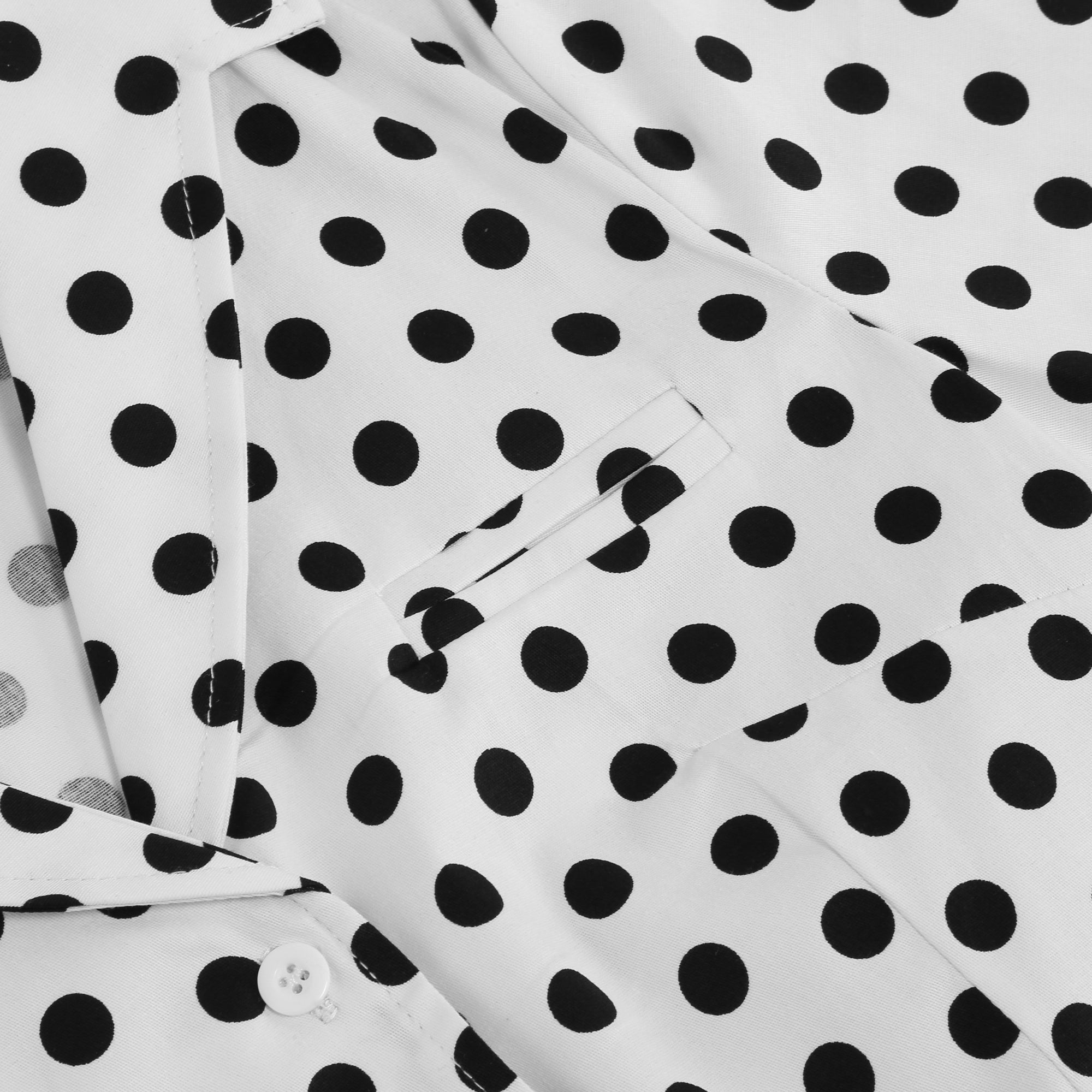 Women's Polka Dot Collared Button-Front Dress