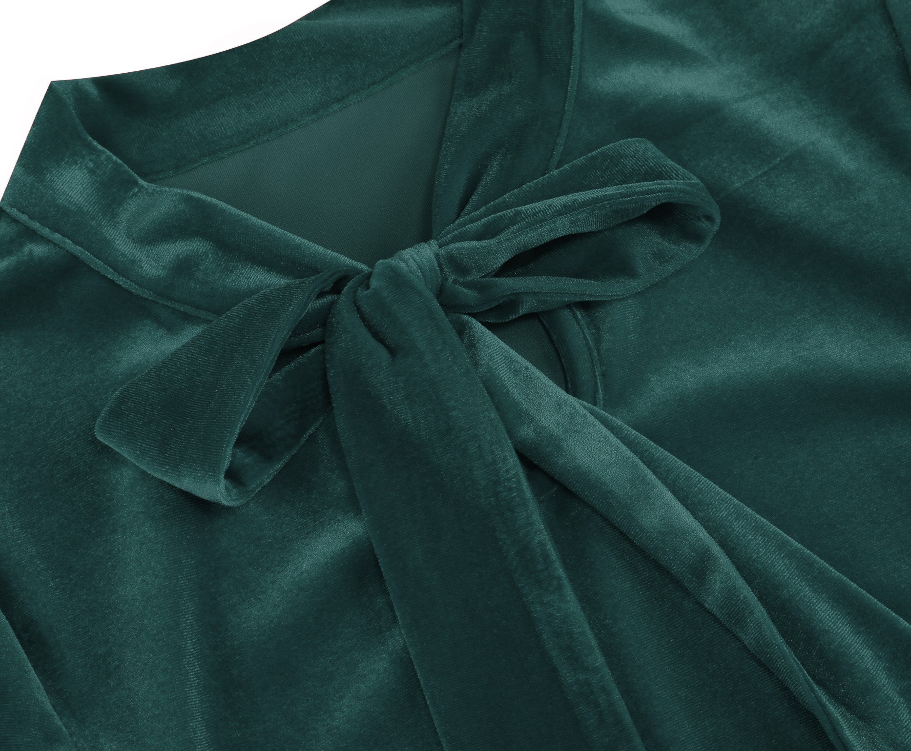 Women's Elegant Tie Neck A-Line Midi Dress