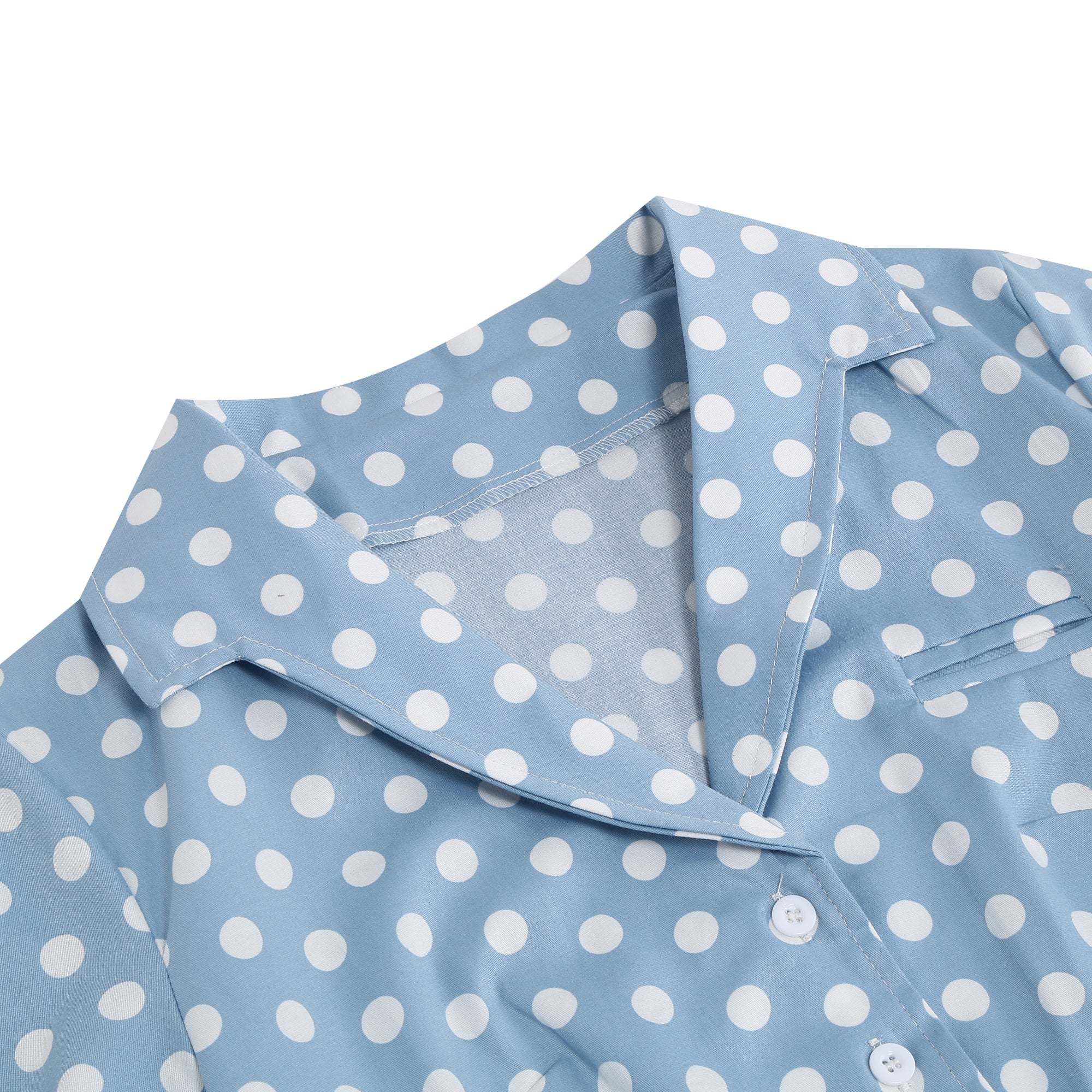 Women's Polka Dot Collared Button-Front Dress