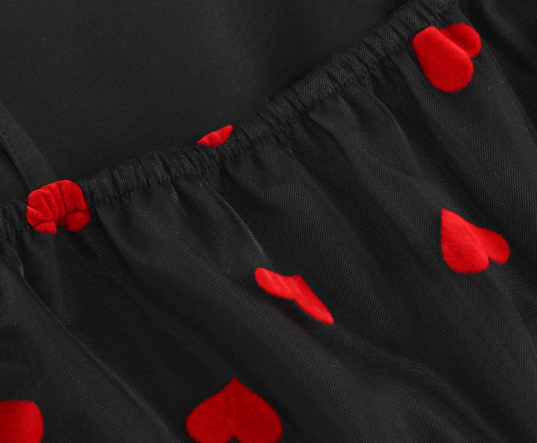 Women's Heart Print Tulle Dress