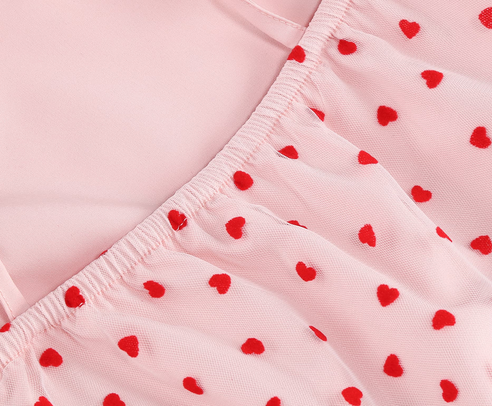 Women's Heart Print Tulle Dress