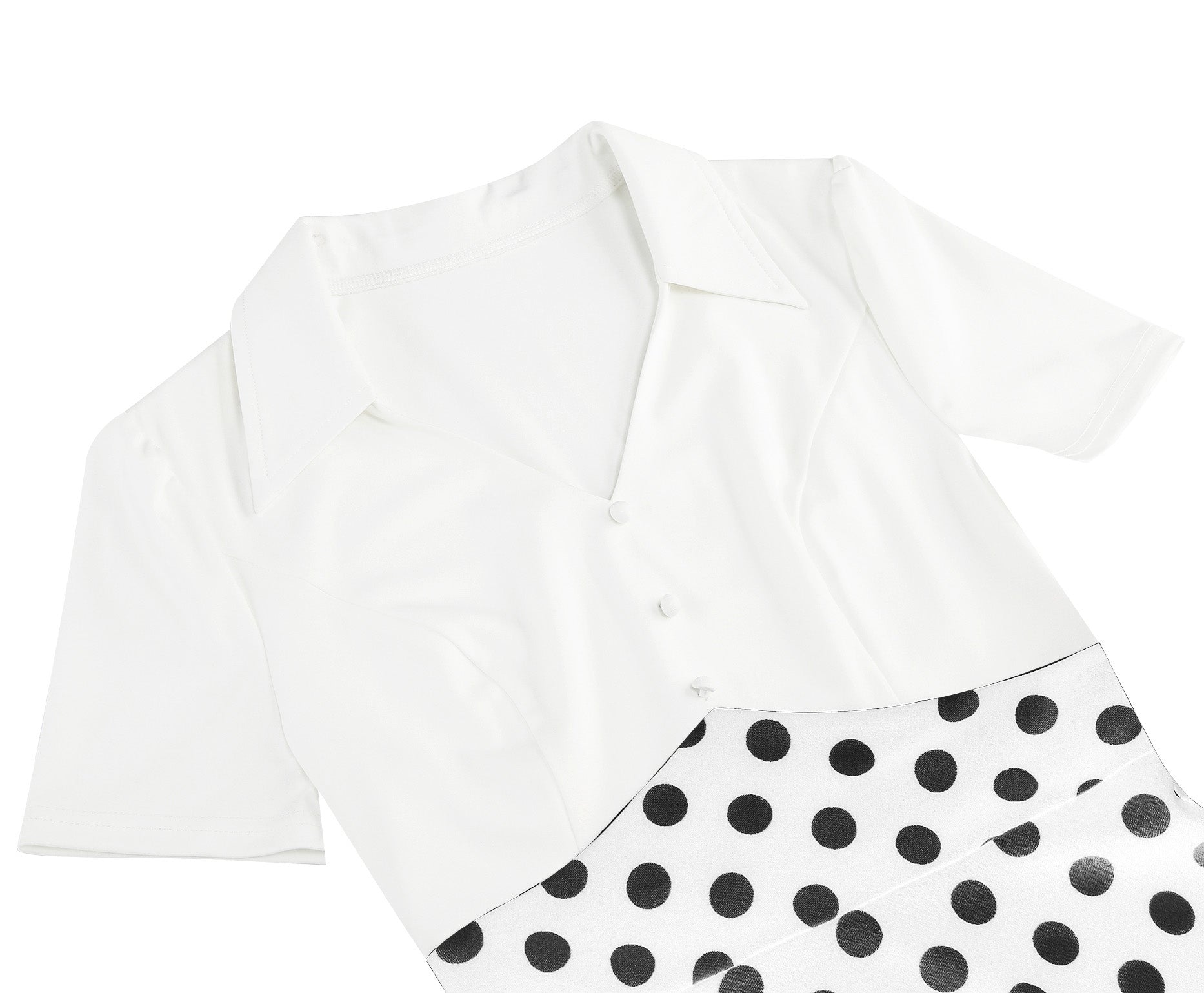 Women's Vintage Color Block Polka Dot Dress