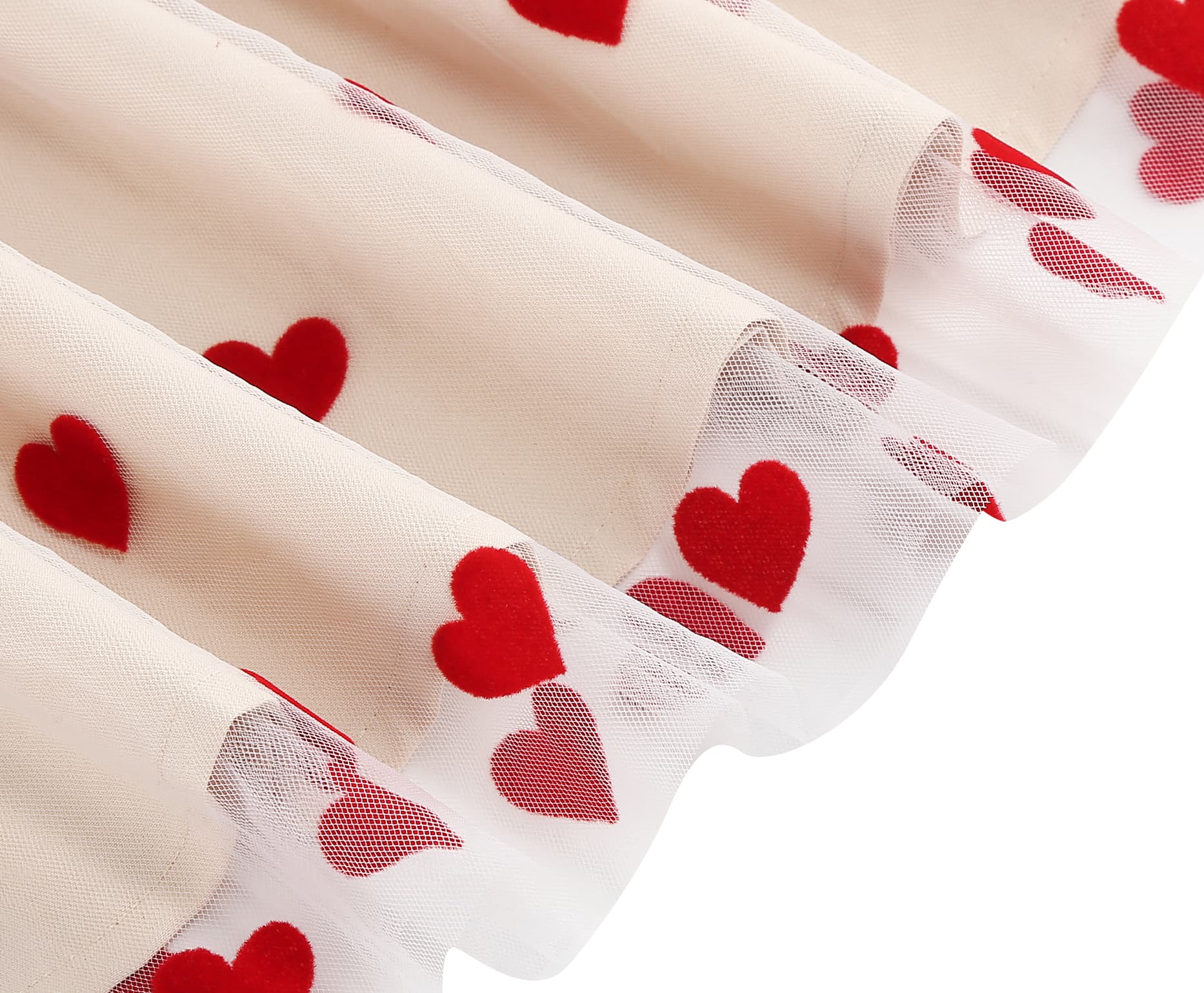 Women's Heart Print Tulle Dress