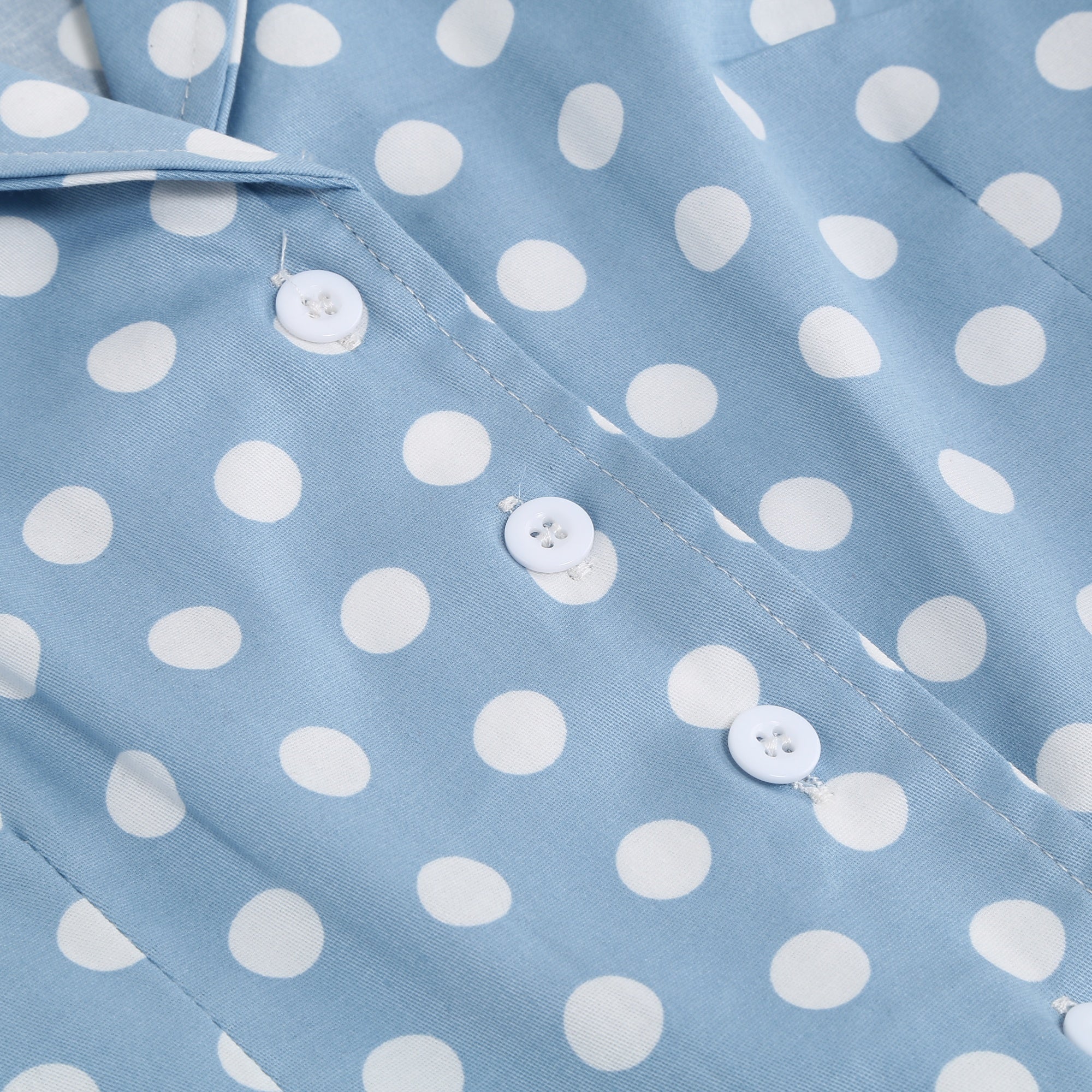 Women's Polka Dot Collared Button-Front Dress