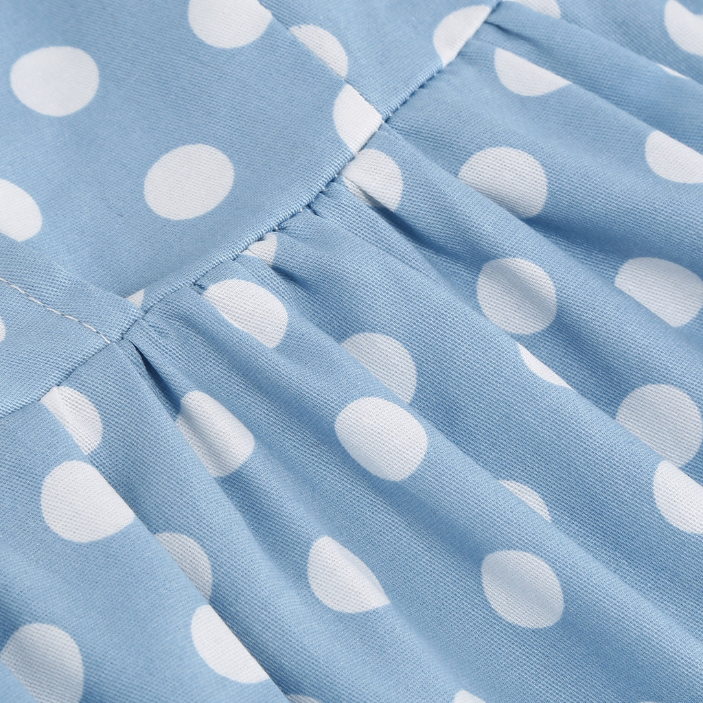 Women's Polka Dot Collared Button-Front Dress