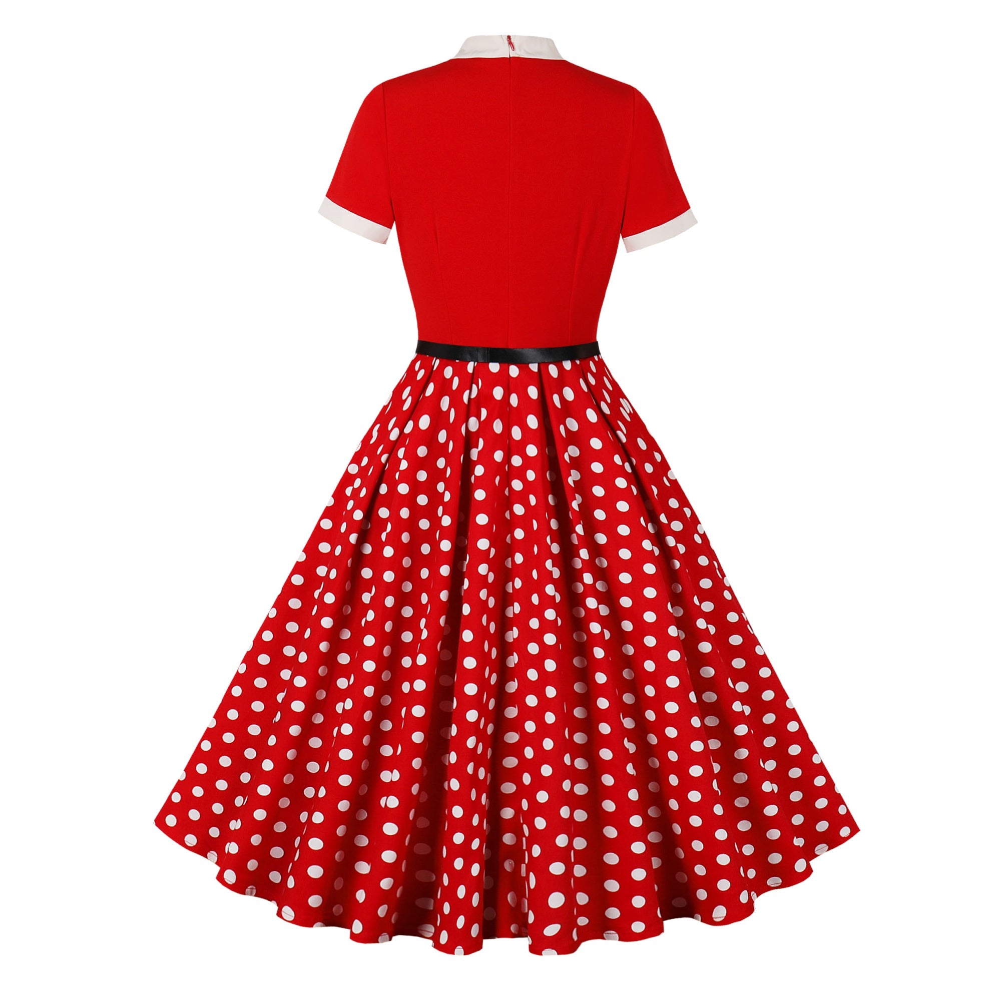 Women's Retro Bow Neck A-Line Midi Dress