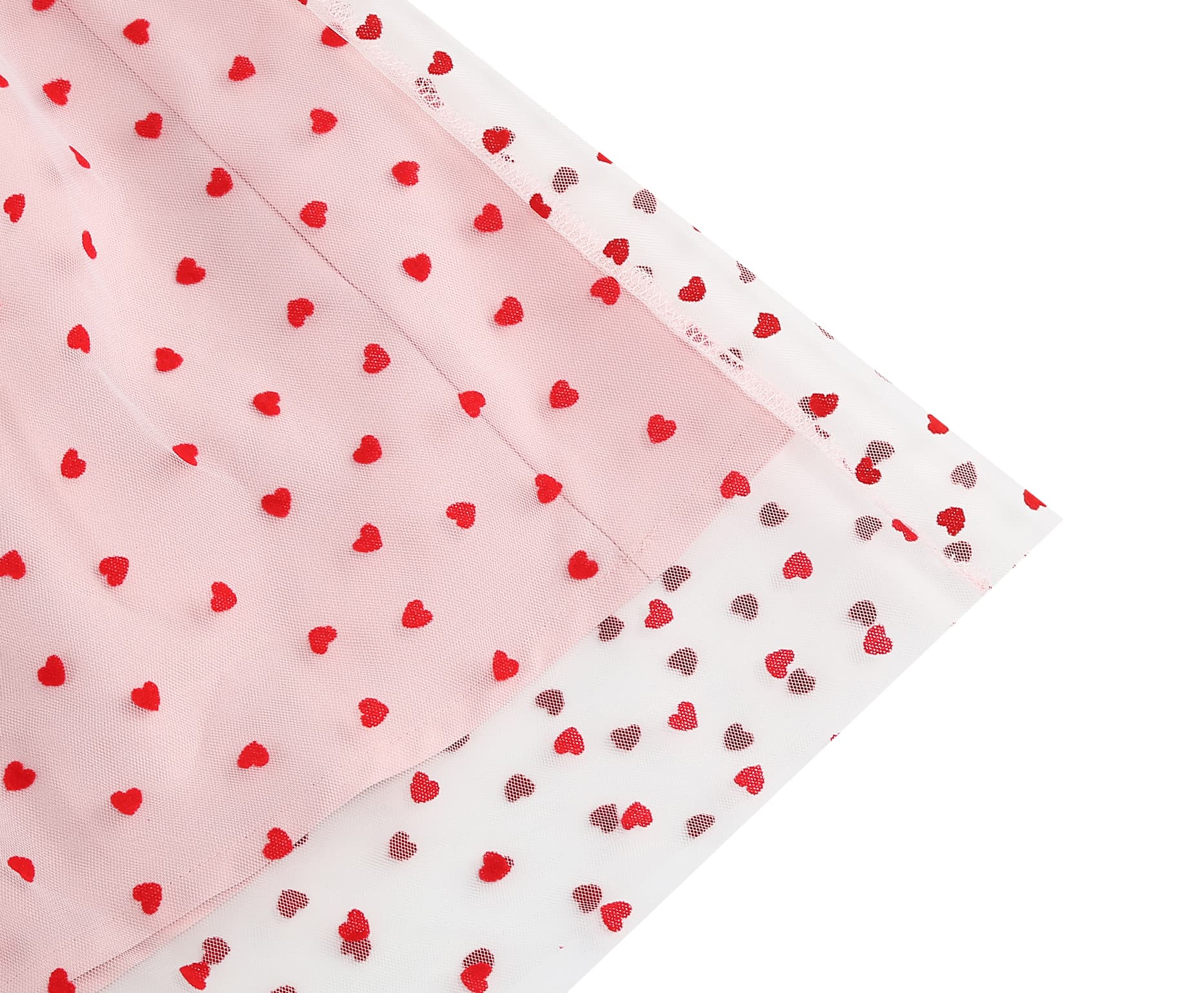 Women's Heart Print Tulle Dress