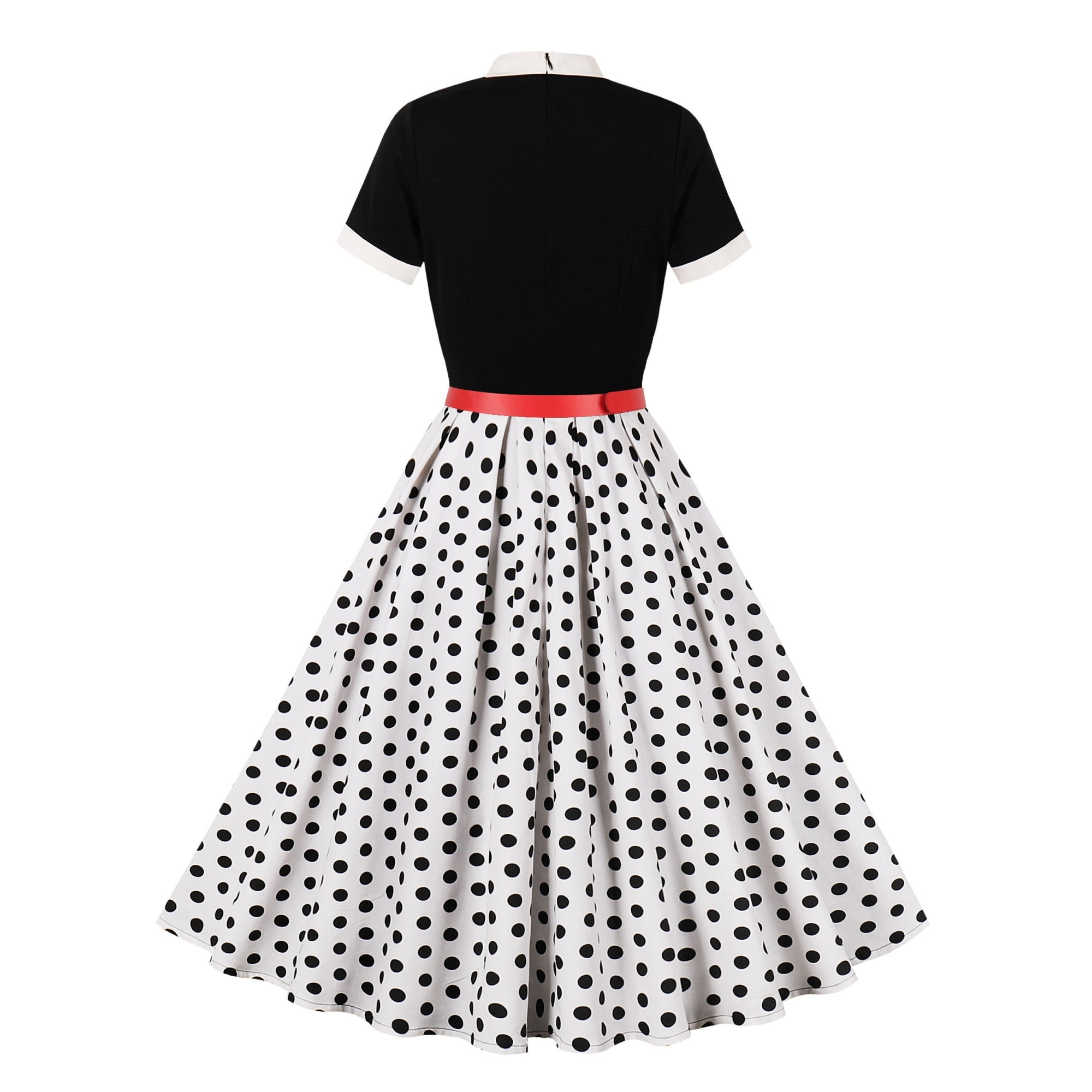 Women's Retro Bow Neck A-Line Midi Dress