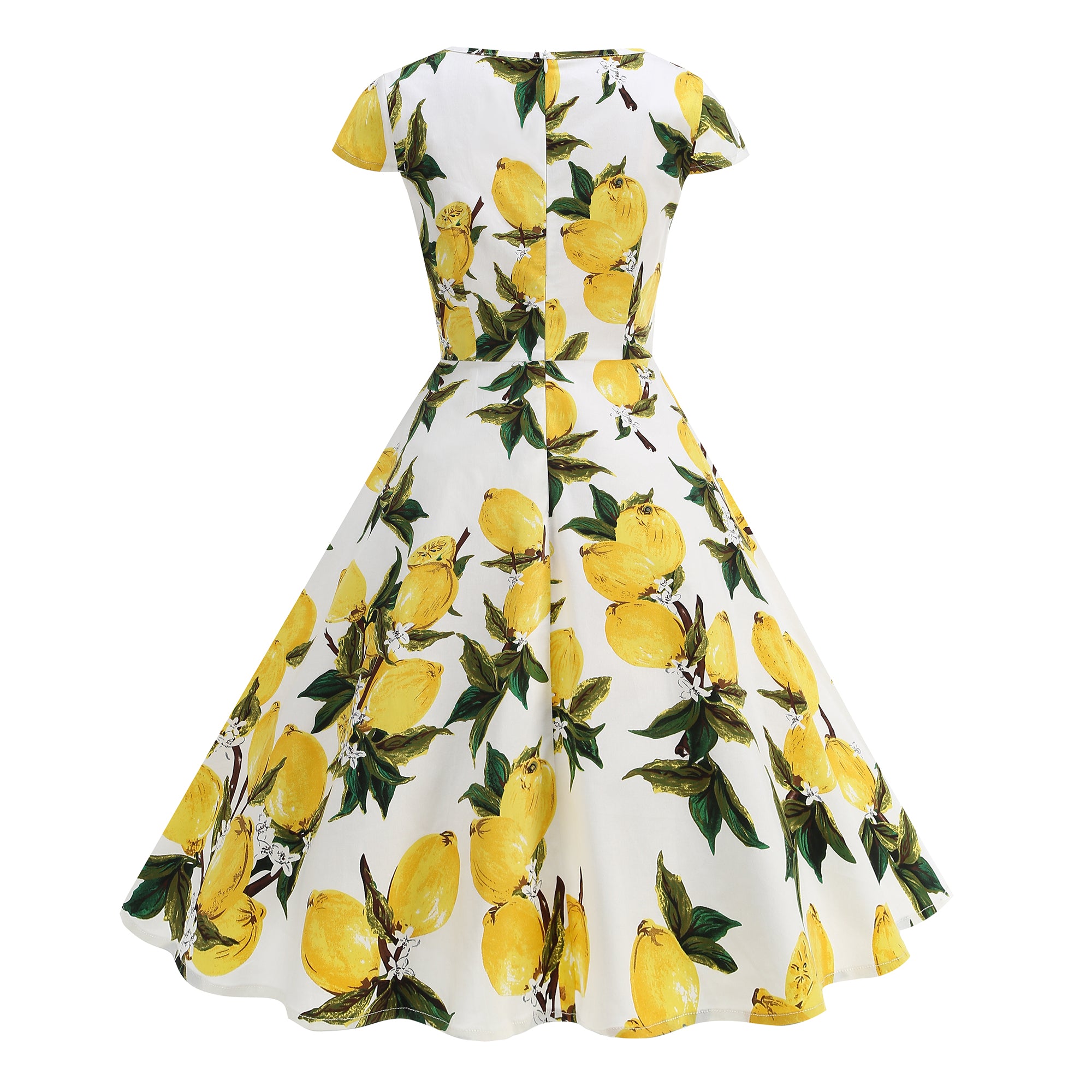 Women's Floral Square Neck Fit & Flare Midi Dress
