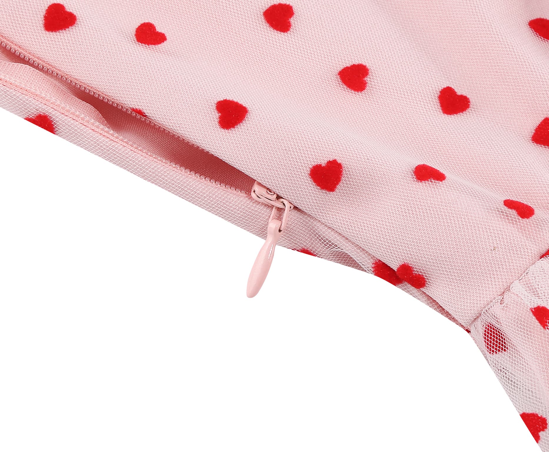 Women's Heart Print Tulle Dress