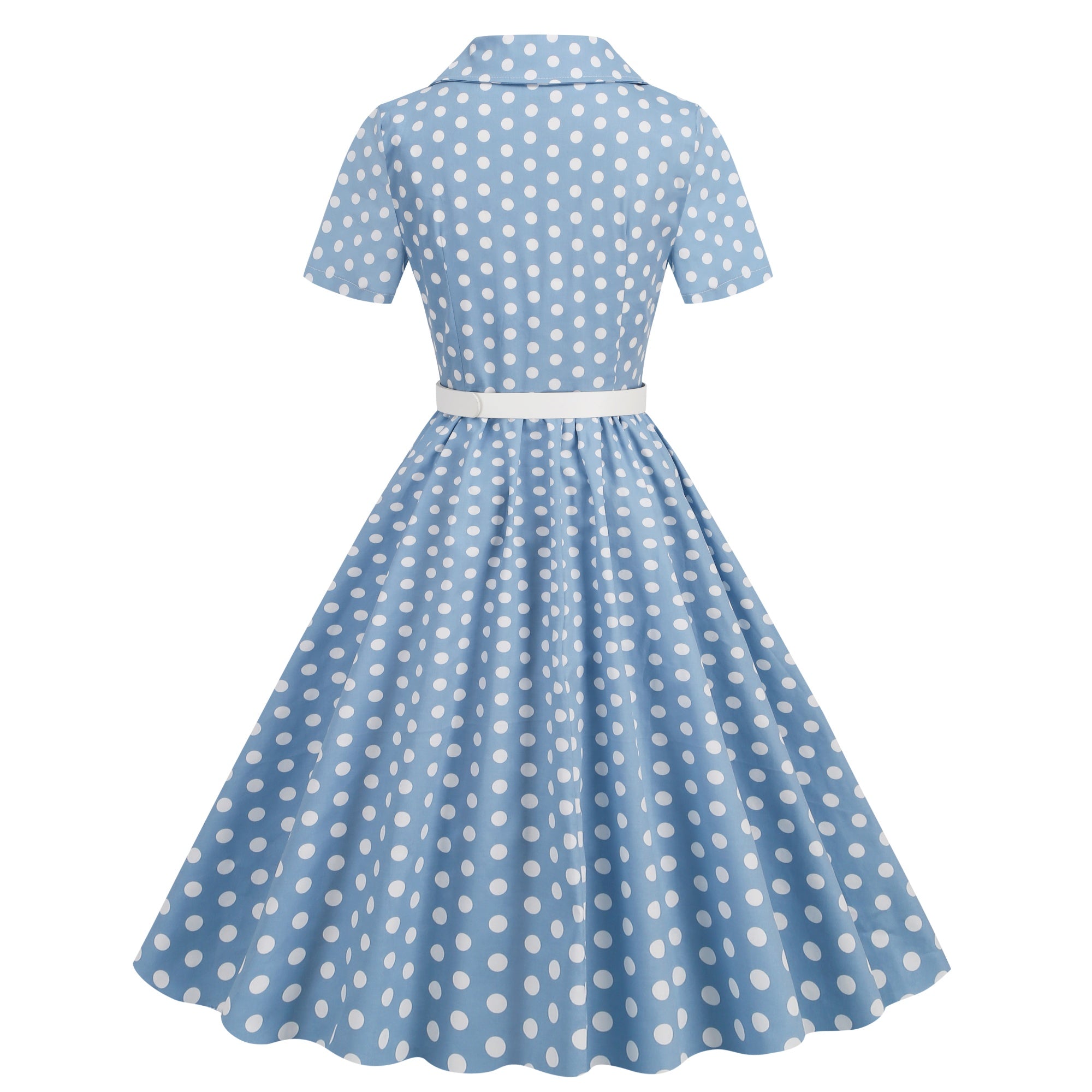 Women's Polka Dot Collared Button-Front Dress